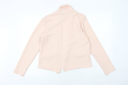 Select Womens Pink V-Neck Polyester Cardigan Jumper Size 12