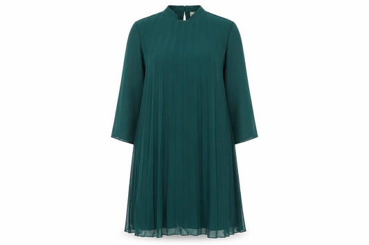 ASOS Womens Green Polyester Trapeze & Swing Size 8 Round Neck Button