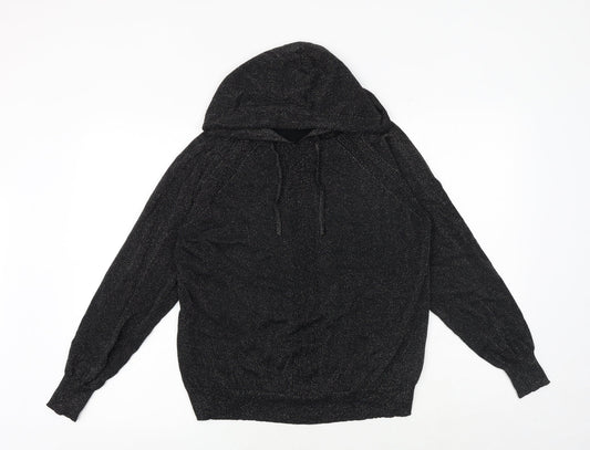 NEXT Womens Black Round Neck Cotton Pullover Jumper Size 12