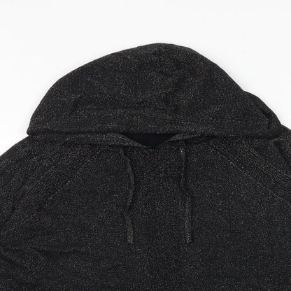 Next Womens Black Round Neck Cotton Pullover Jumper Size 12