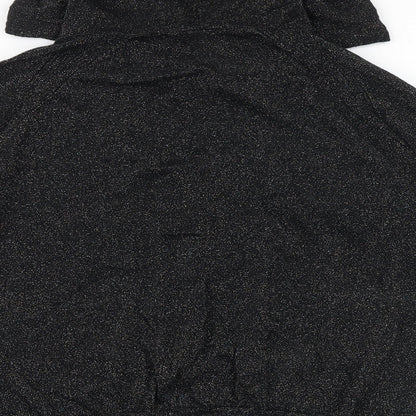 Next Womens Black Round Neck Cotton Pullover Jumper Size 12