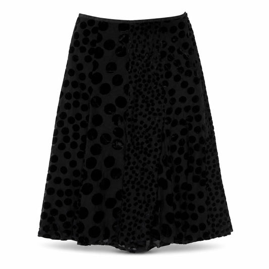 East Womens Black Geometric Polyester Swing Skirt Size 10 Zip