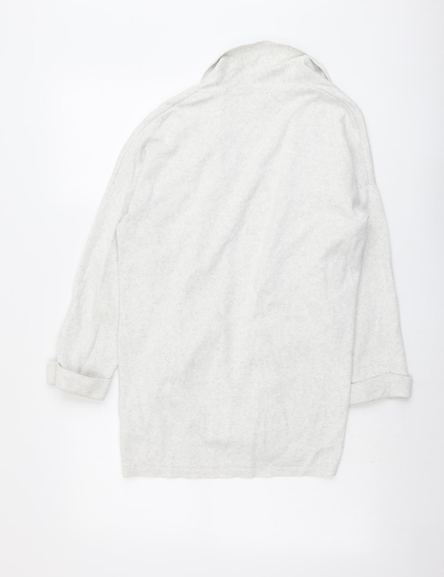 H&M Womens Grey V-Neck Cotton Cardigan Jumper Size XS