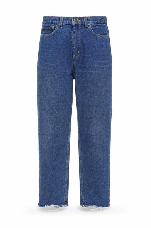 American Apparel Womens Blue Cotton Mom Jeans Size 28 in L29 in Regular Button