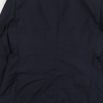 Next Mens Blue Wool Jacket Suit Jacket Size 40 Regular