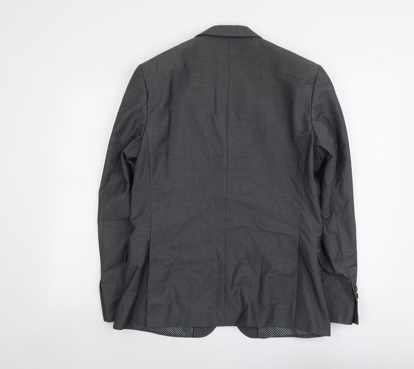 Limehaus Mens Grey Polyester Jacket Suit Jacket Size 40 Regular