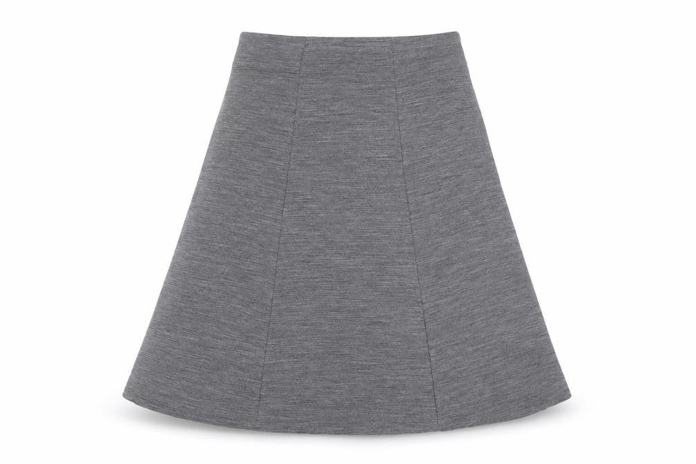 Classic Womens Grey Acrylic Swing Skirt Size 12