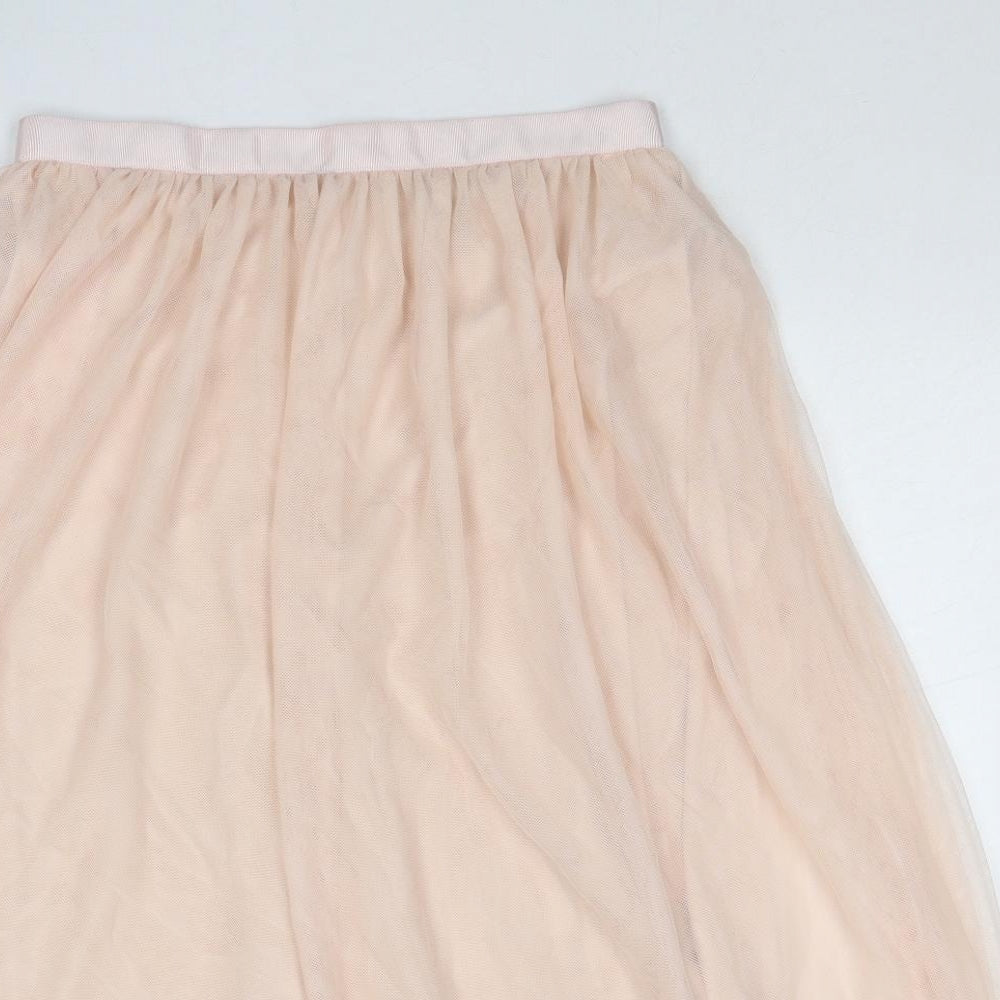 H&M Womens Pink Polyamide Tutu Skirt Size 10 Zip