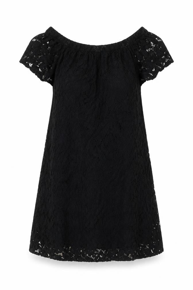 River Island Womens Black Geometric Nylon A-Line Size 10 Boat Neck Pullover