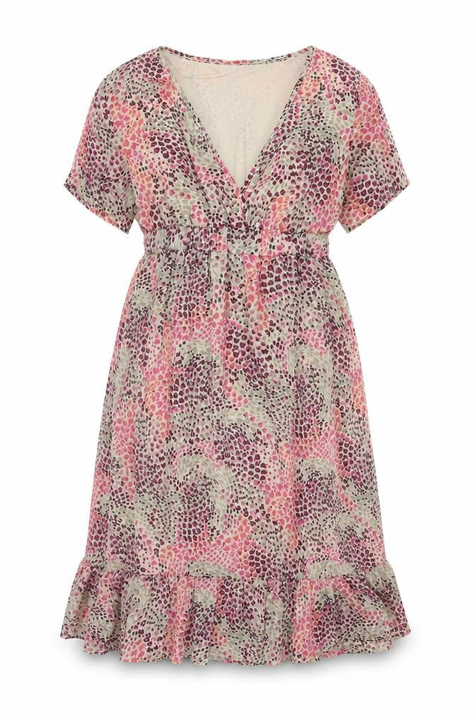 H&M Womens Multicoloured Geometric Polyester Trapeze & Swing Size 6 V-Neck Pullover