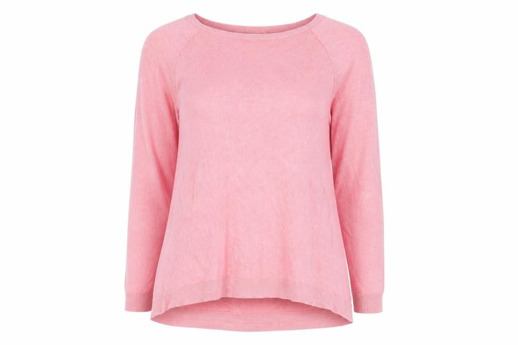 Phase Eight Womens Pink Boat Neck Viscose Pullover Jumper Size 10