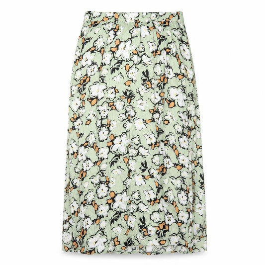 ICHI Womens Green Floral Viscose Peasant Skirt Size 34 in