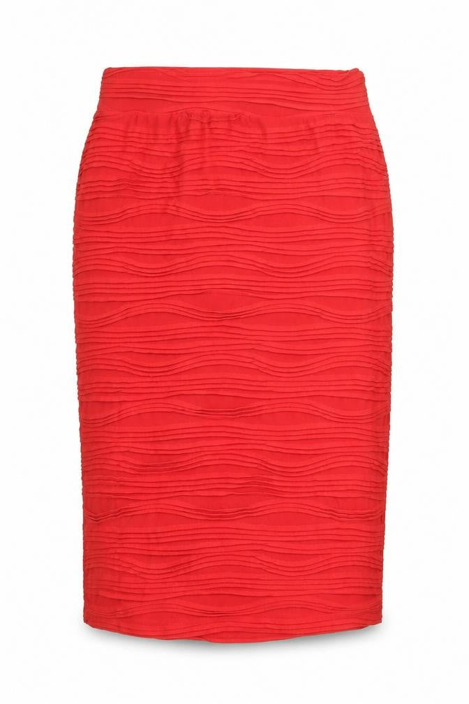 Miss Selfridge Womens Red Geometric Polyester A-Line Skirt Size 10