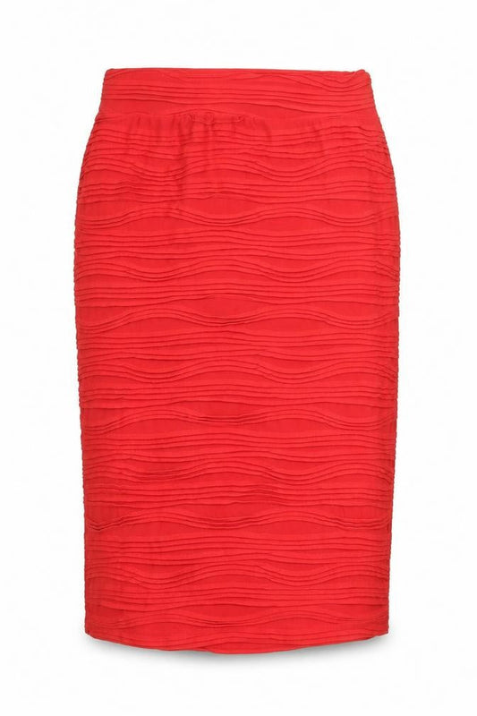 Miss Selfridge Womens Red Geometric Polyester A-Line Skirt Size 10