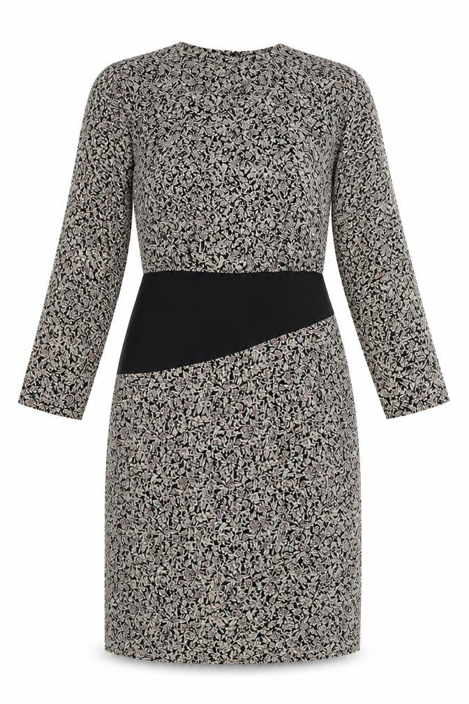 Geoff Riddell Womens Multicoloured Geometric Polyester A-Line Size 14 Round Neck Zip