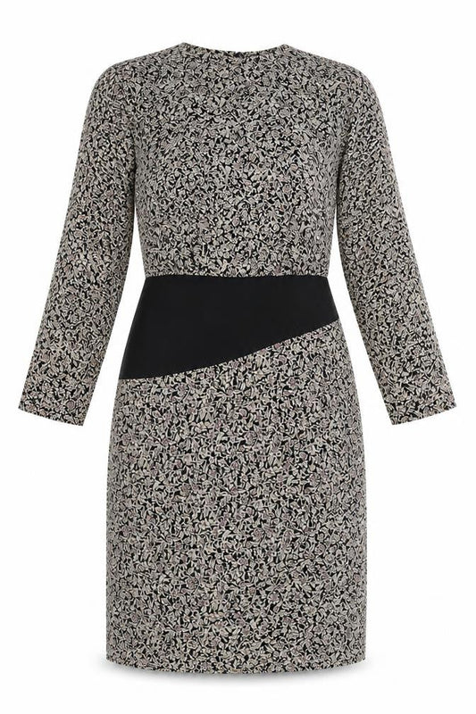 Geoff Riddell Womens Multicoloured Geometric Polyester A-Line Size 14 Round Neck Zip