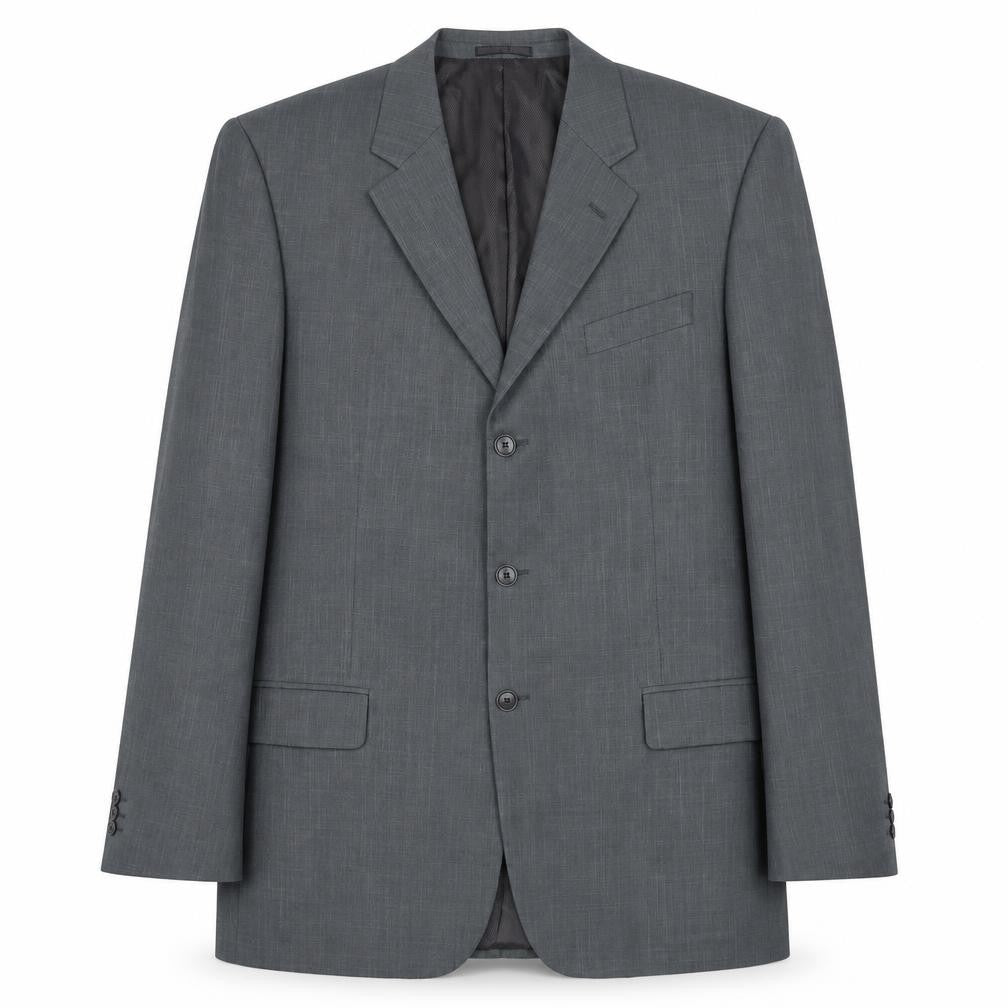 Greenwoods Mens Grey Polyester Jacket Suit Jacket Size 44 Regular