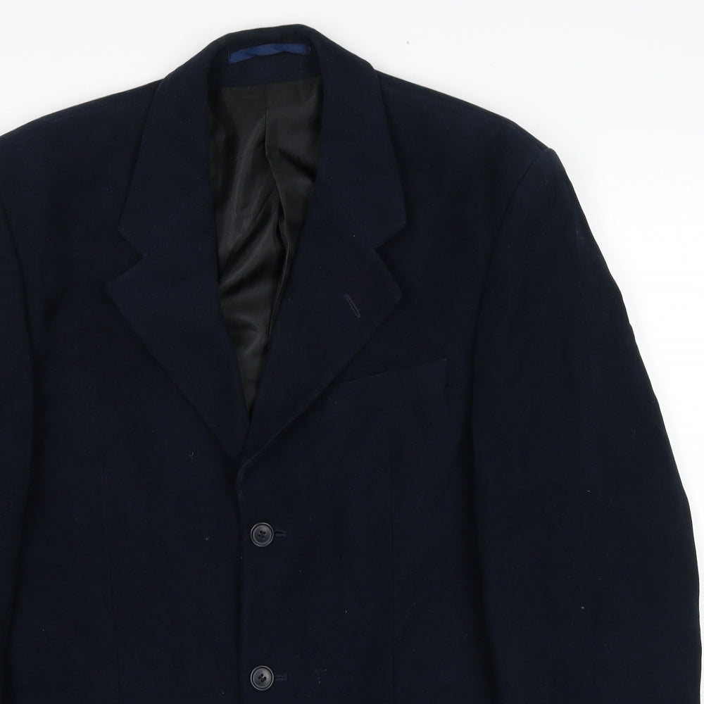 Burton Mens Blue Cotton Jacket Suit Jacket Size 38 Regular