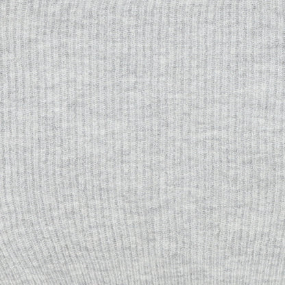 Topshop Womens Grey Round Neck Acrylic Pullover Jumper Size S