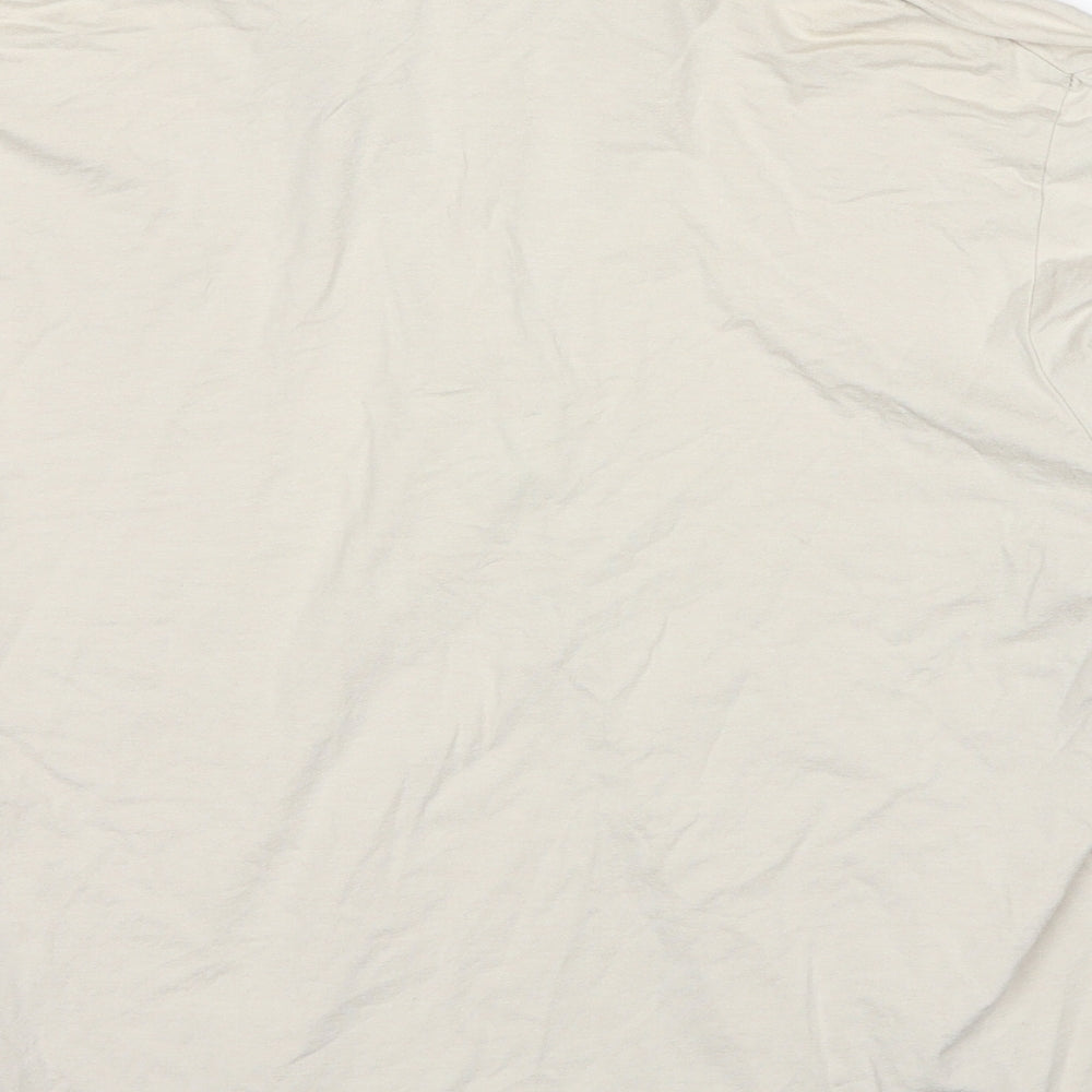 New Look Womens Beige Polyester Basic Polo Size 18 Collared