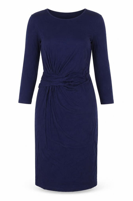 Blooming Marvellous Womens Blue Viscose Sheath Size 8 Boat Neck Pullover