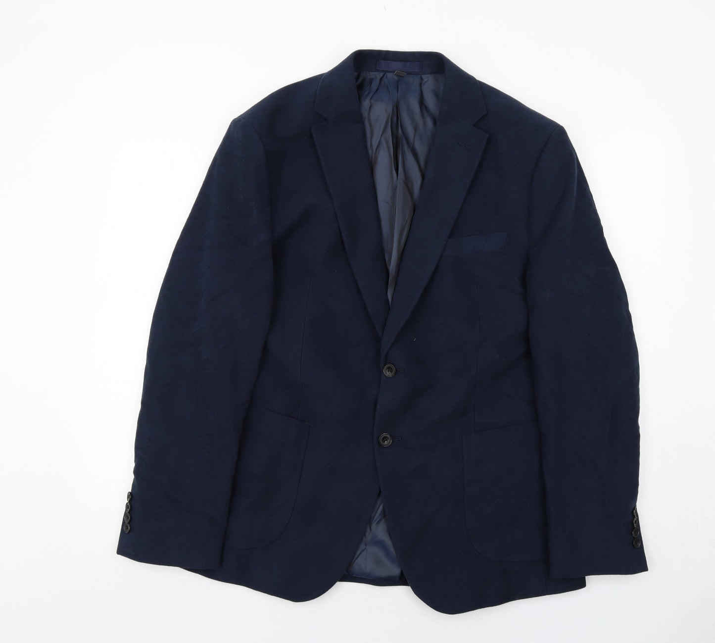 Emmetex Mens Blue Polyester Jacket Suit Jacket Size 44 Regular