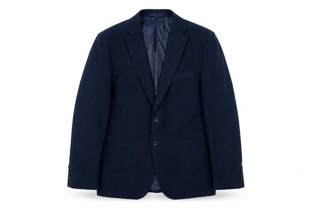 Emmetex Mens Blue Polyester Jacket Suit Jacket Size 44 Regular