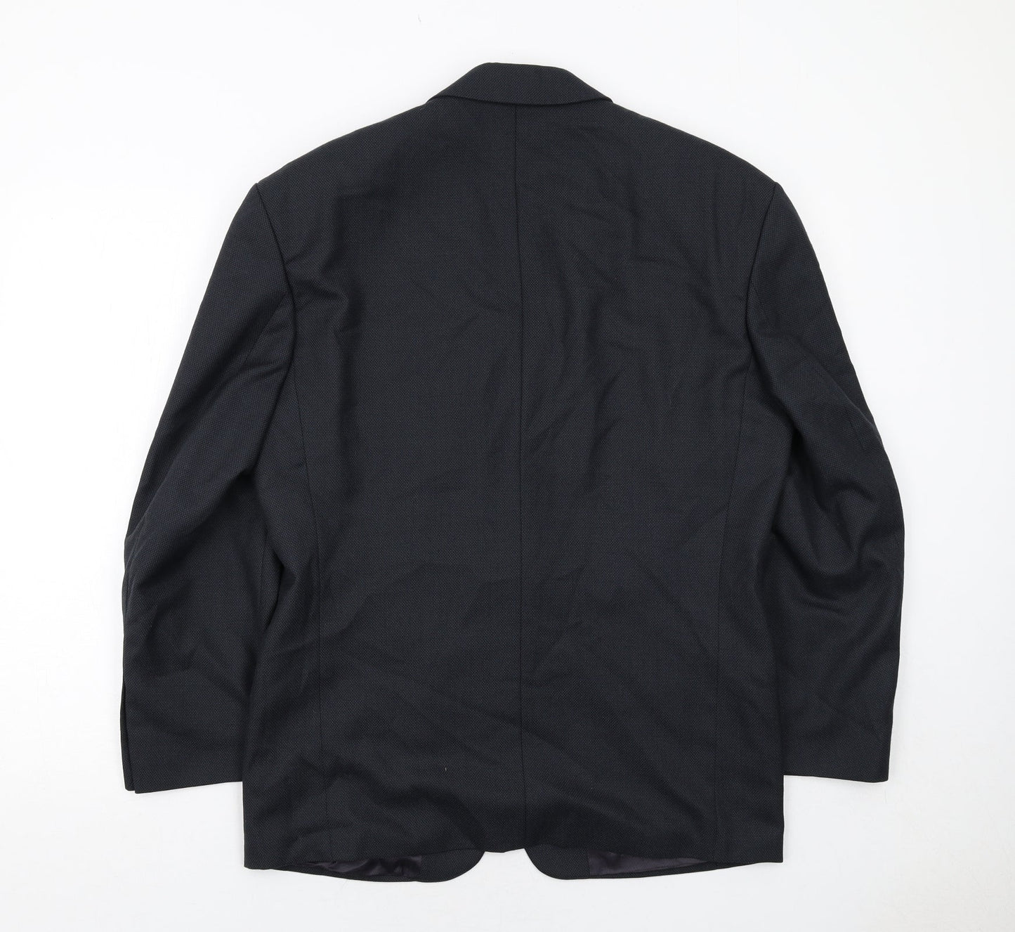 Pin Stripe Mens Black Polyester Jacket Suit Jacket Size 38 Regular