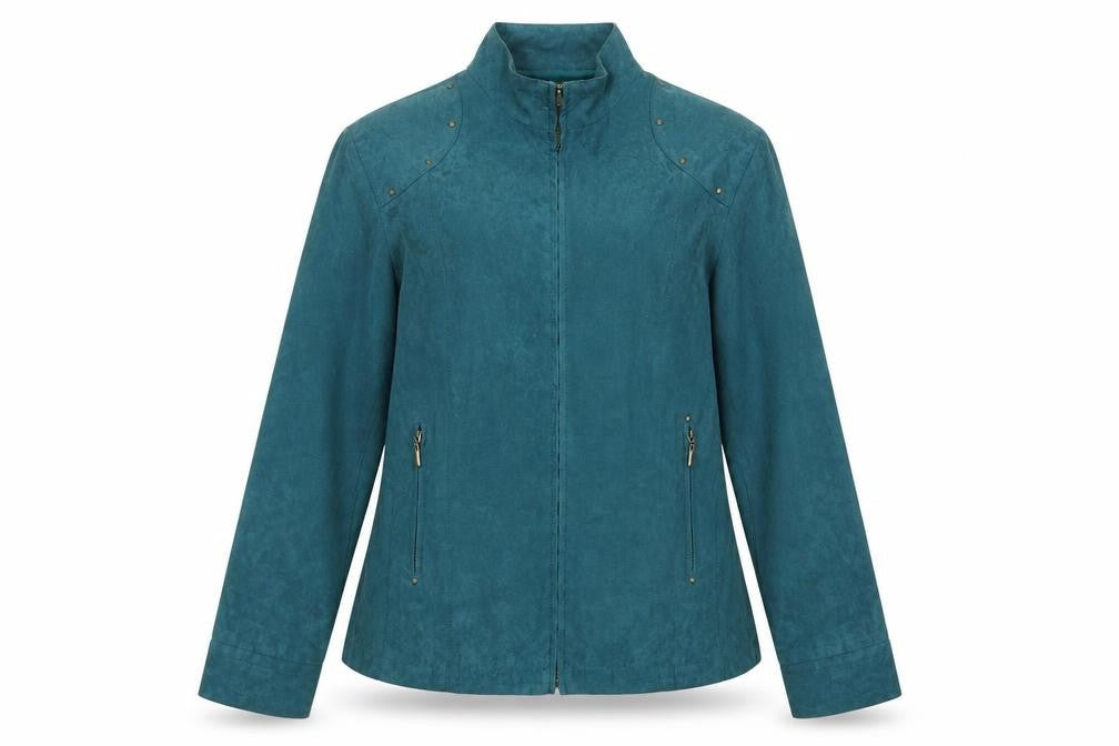 Ute Fries Womens Green Jacket Size 12 Zip