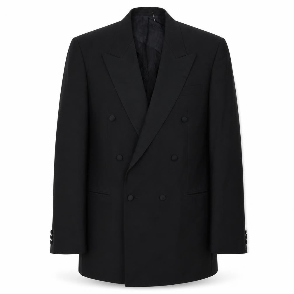 Leonardis Mens Black Polyester Jacket Suit Jacket Size 40 Regular