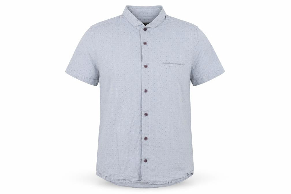 Burton Mens Blue Geometric Cotton Button-Up Size M Collared Button
