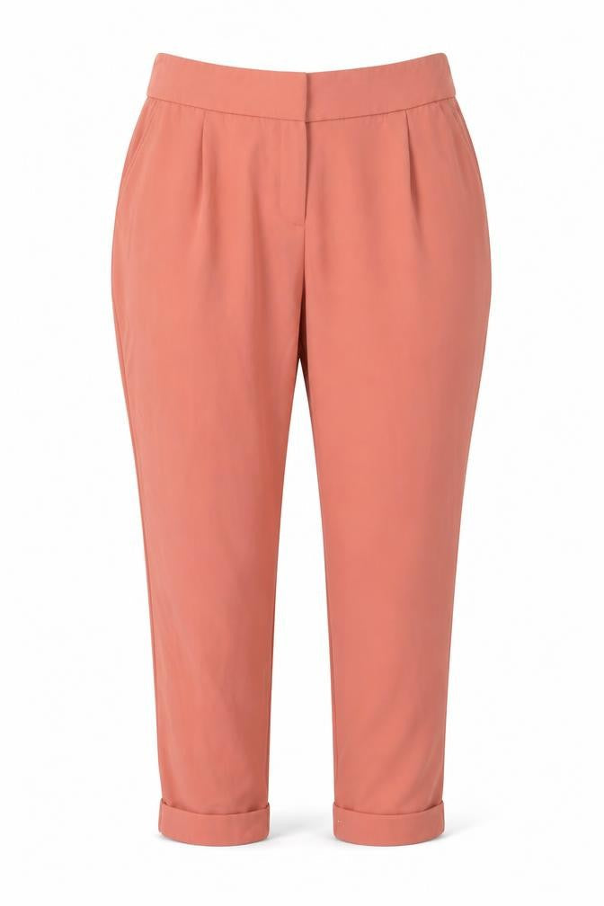 Dorothy Perkins Womens Pink Polyester Trousers Size 16 Regular Zip