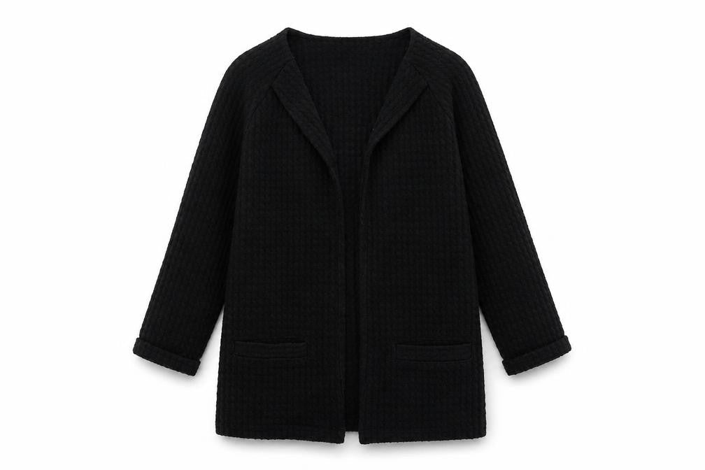 Warehouse Womens Black V-Neck Polyester Cardigan Jumper Size 6