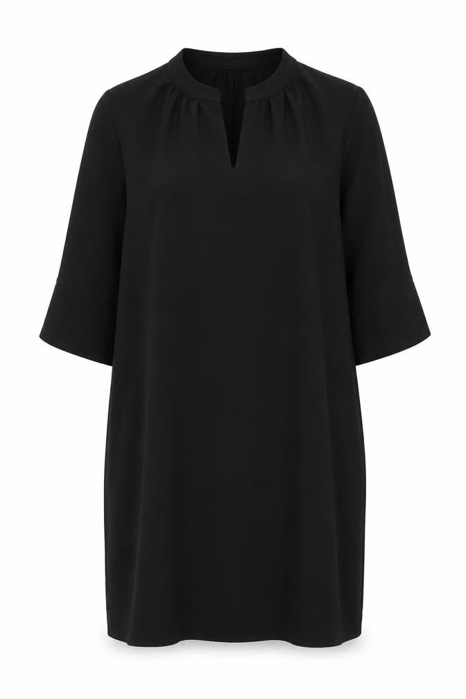 Marks & Spencer Womens Black Polyester A-Line Size 14 Round Neck Pullover