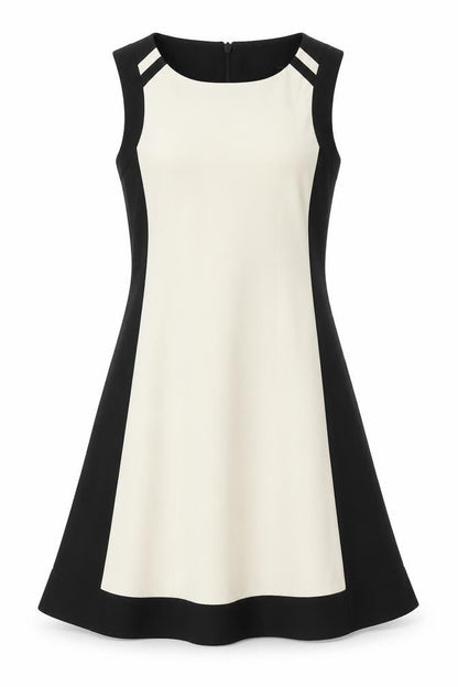 Next Womens Black Polyester A-Line Size 6 Round Neck Zip