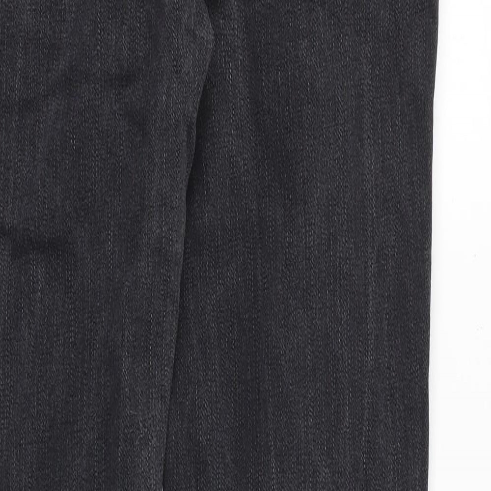 River Island Mens Grey Cotton Skinny Jeans Size 32 in Regular Zip