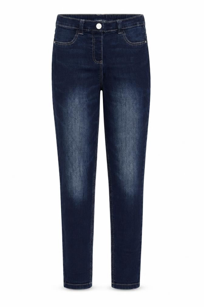 Next Girls Black Cotton Skinny Jeans Size 12 Years Regular Zip