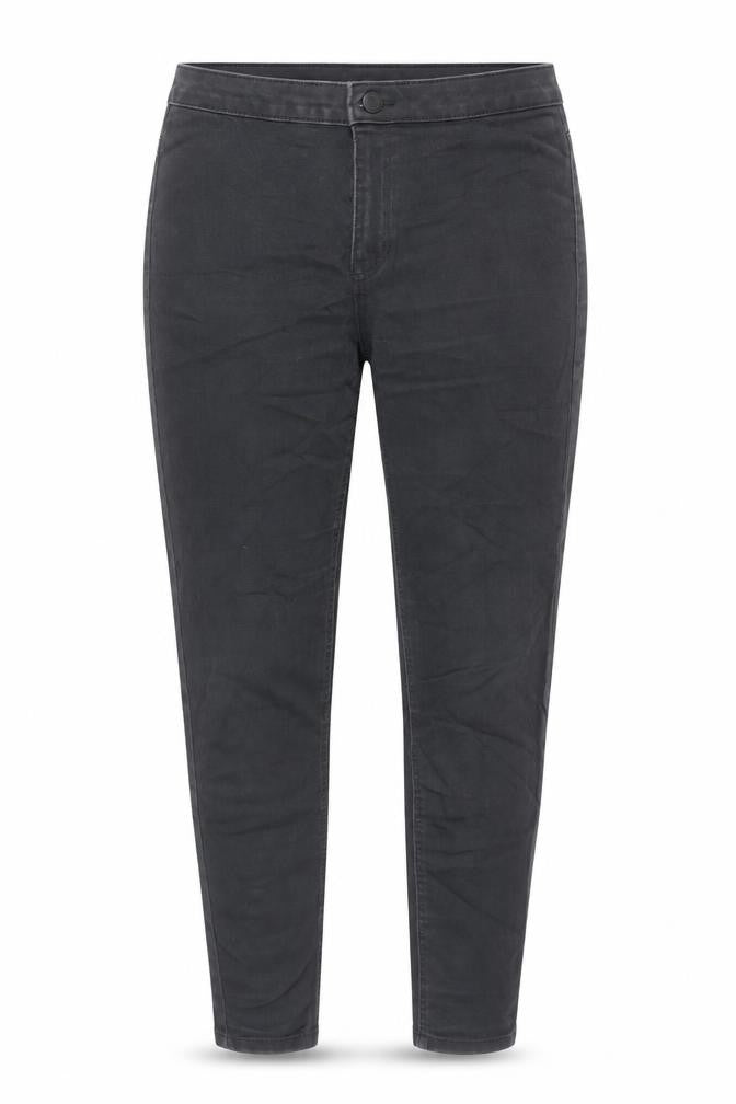 Marks & Spencer Womens Grey Cotton Skinny Jeans Size 14 Regular Zip