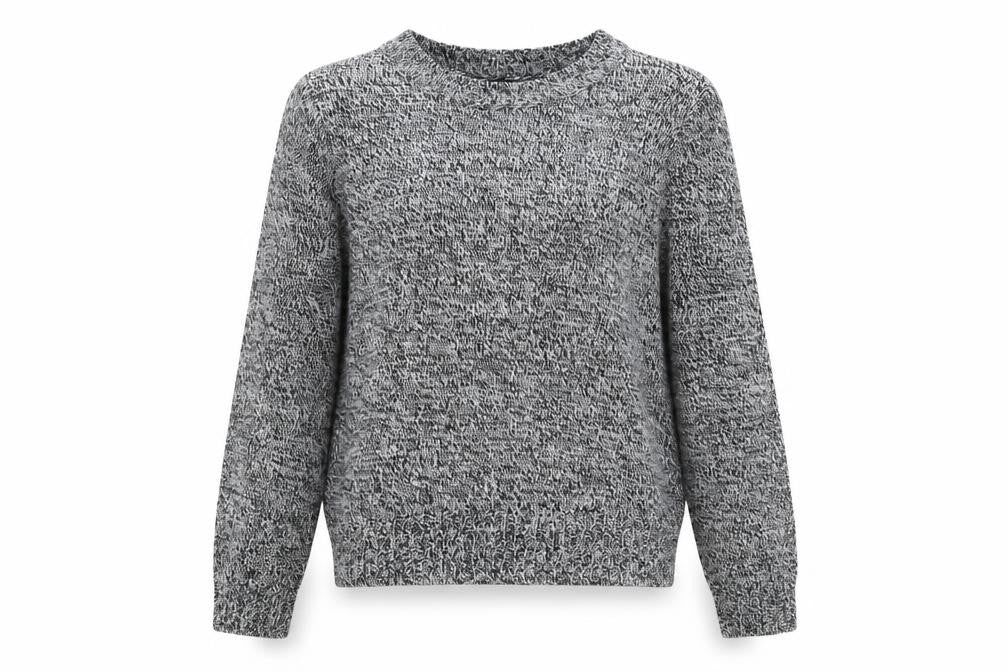 H&M Womens Grey Round Neck Acrylic Pullover Jumper Size S