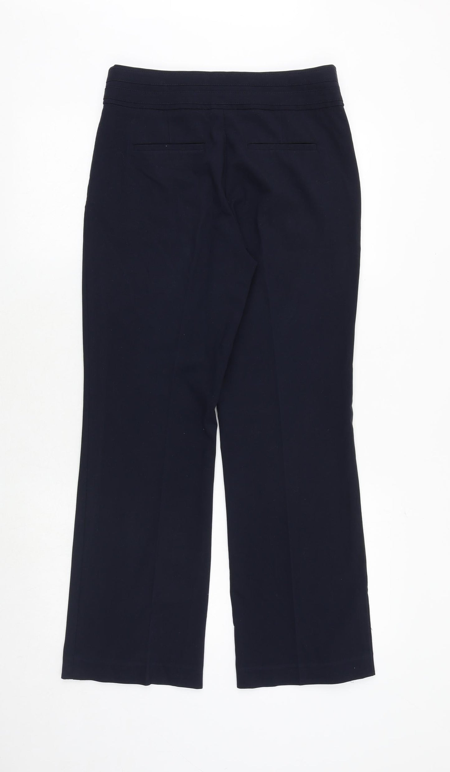 Per Una Womens Blue Polyester Dress Pants Trousers Size 8 Regular Zip