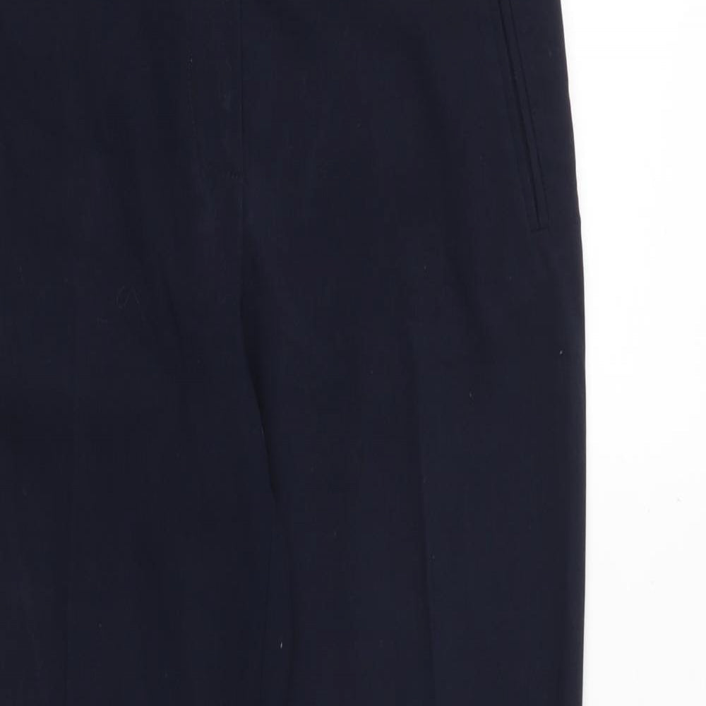 Per Una Womens Blue Polyester Dress Pants Trousers Size 8 Regular Zip