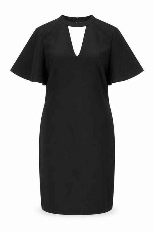NEXT Womens Black Polyester Shift Size 10 Halter Hook & Eye