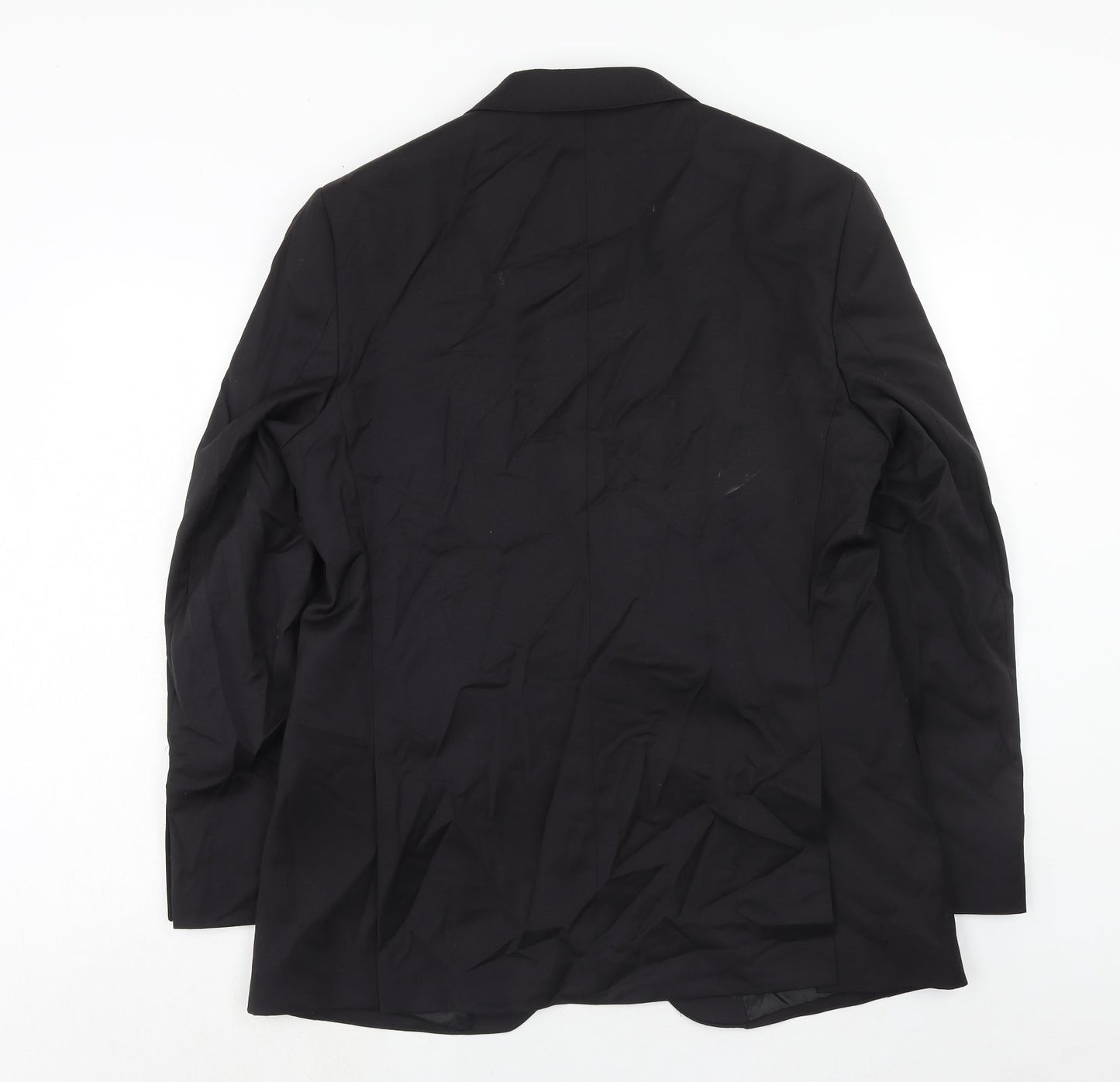 Marks and Spencer Mens Black Polyester Jacket Suit Jacket Size 42 Regular