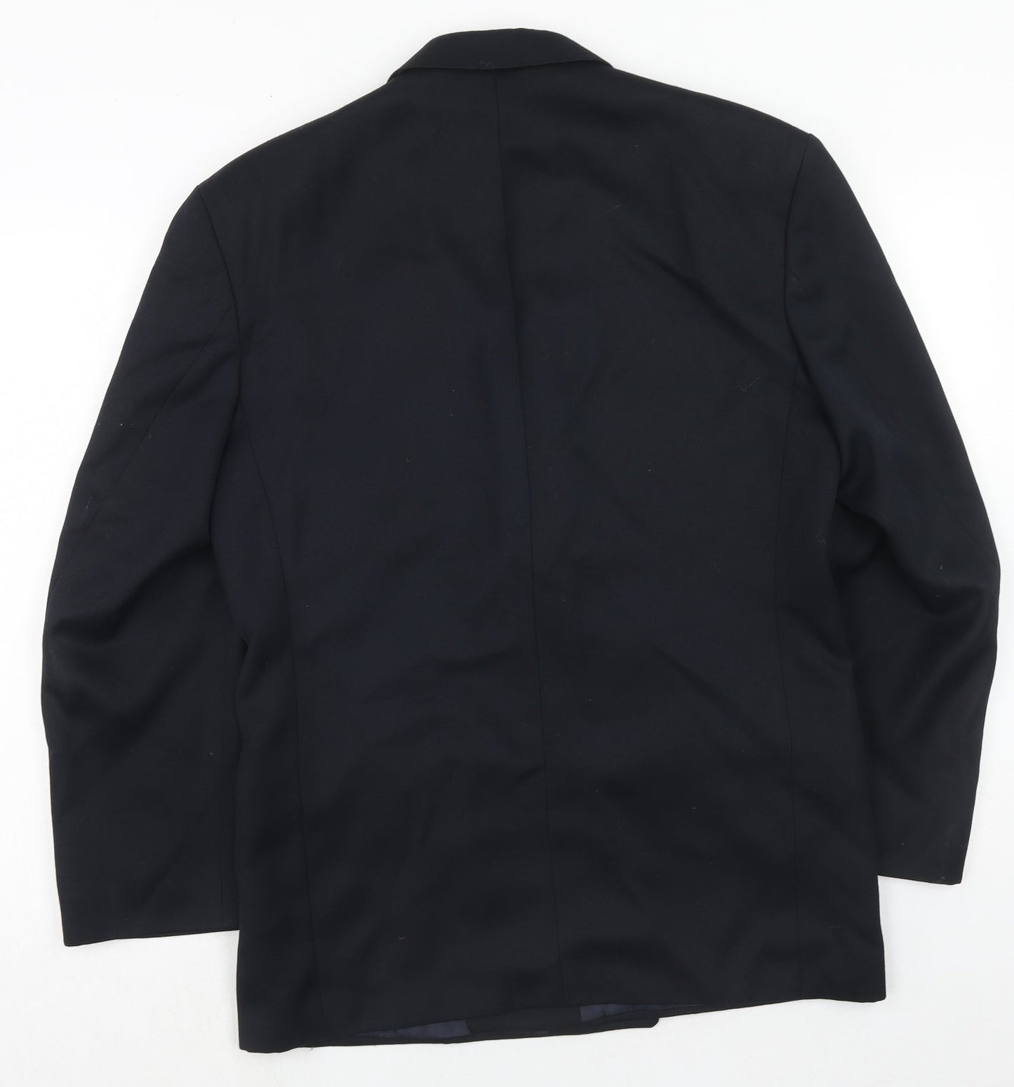 Corman Mens Blue Polyester Jacket Suit Jacket Size 38 Regular