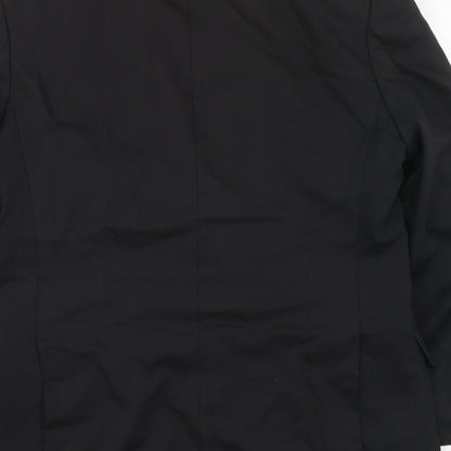Brand and care label for Autograph men’s black wool jacket suit jacket, size 40, regular