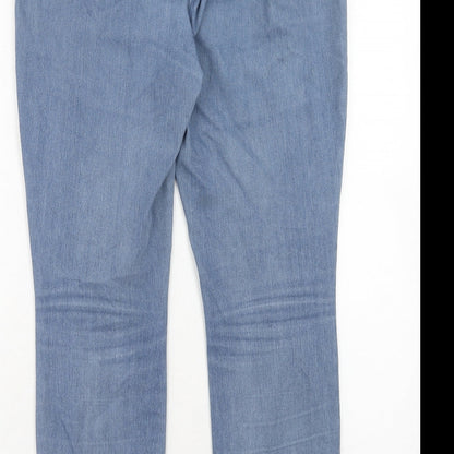Gap Womens Blue Cotton Tapered Jeans Size 14 Regular Hook & Eye