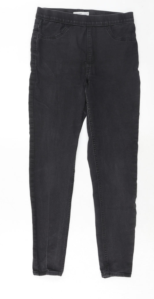 Marks and Spencer Womens Black Cotton Jegging Jeans Size 10 Regular