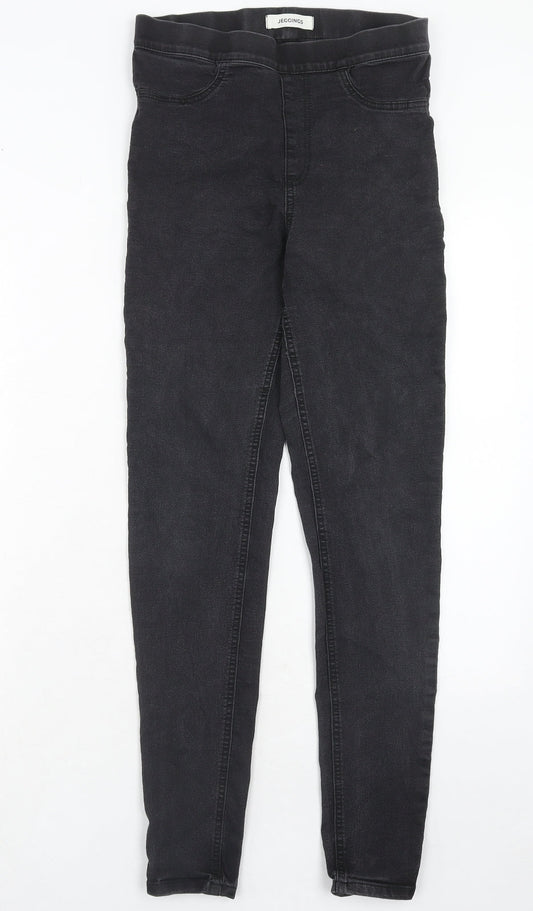 Marks and Spencer Womens Black Cotton Jegging Jeans Size 10 Regular