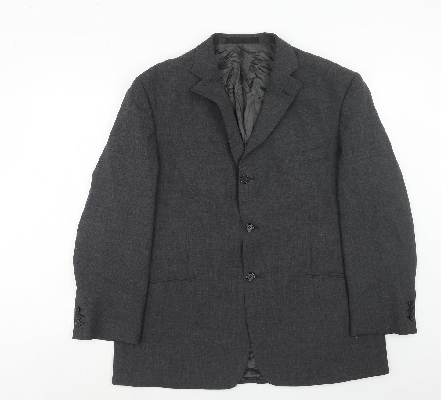 Marks and Spencer Mens Grey Polyester Jacket Suit Jacket Size 44 Regular