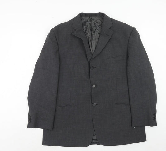Marks and Spencer Mens Grey Polyester Jacket Suit Jacket Size 44 Regular